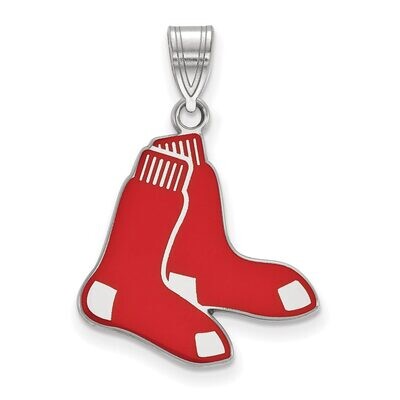 Boston Red Sox Large Enamel Pendant Sterling Silver SS054RSO, MPN: SS054RSO, 886774631356