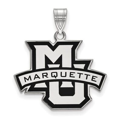 Marquette University Large Enamel Pendant Sterling Silver SS011MAR, MPN: SS011MAR, 886774689135