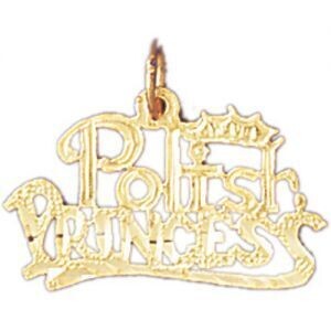 Dazzlers Jewelry Polish Princess Pendant Necklace Charm Bracelet in Yellow, White or Rose Gold 1042…