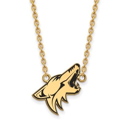 Phoenix Coyotes Large Enamel Pendant with Chain Necklace Gold-plated Silver GP012COY-18, MPN: GP012…