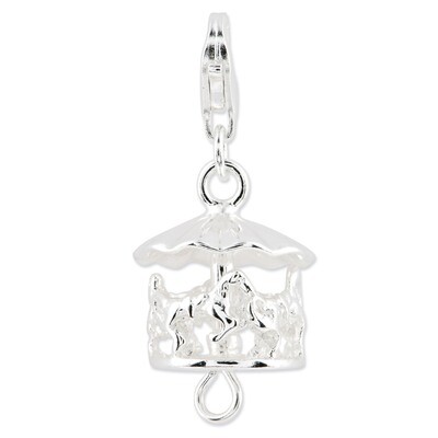 Moveable Carousel Charm Sterling Silver QCC172 by Amore La Vita, MPN: QCC172, 883957331294