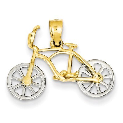 Moveable Bicycle Pendant 14k Two-Tone Gold K4924, MPN: K4924, 886774616858