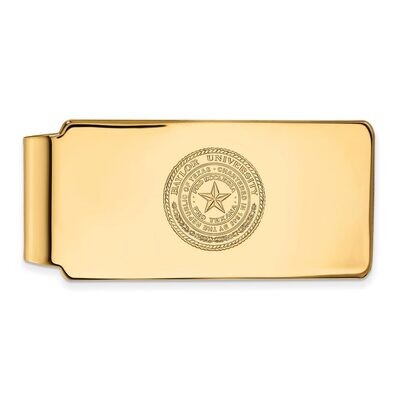 Baylor University Money Clip Crest 10k Yellow Gold 1Y041BU, MPN: 1Y041BU, 886774816524