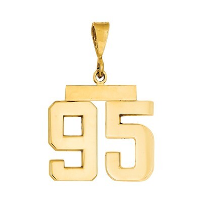 Number 95 Charm 14k Gold Medium Polished MP95, MPN: MP95, 883957136363