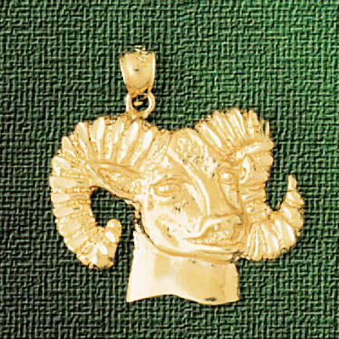 Dazzlers Jewelry Ram Pendant Necklace Charm Bracelet in Yellow, White or Rose Gold 2236, MPN: DZ-22…