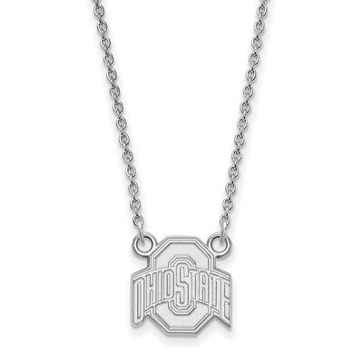 Ohio State University Small Pendant with Necklace Sterling Silver SS015OSU-18, MPN: SS015OSU-18, 88…