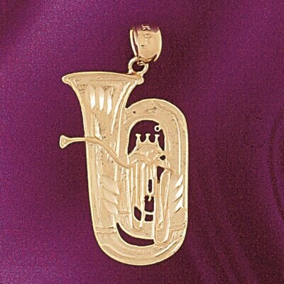 Dazzlers Jewelry French Horn Trumpet Pendant Necklace Charm Bracelet in Yellow, White or Rose Gold …