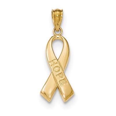 Hope Ribbon Pendant 14K Gold Polished YC1232, MPN: YC1232, 191101364266