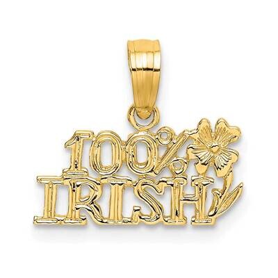 100% Irish with Flower Charm 14k Gold D4046, MPN: D4046, 637218029327