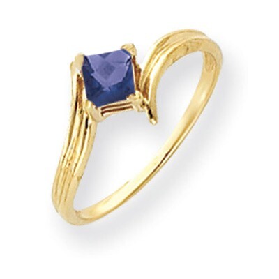Tanzanite Ring 14k Gold 4mm Princess Cut Y4781T, MPN: Y4781T, 883957663319