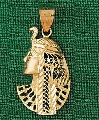 Dazzlers Jewelry Filigree Cleopatra Pendant Necklace Charm Bracelet in Yellow, White or Rose Gold 3…