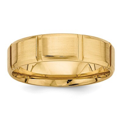 Yellow Gold Heavy Comfort Fit Fancy Band 14k Gold YB116, MPN: YB116, 886774523200
