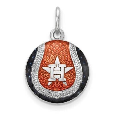 MLB Houston Astros H Star Enamel Baseball Charm Sterling Silver Rhodium-plated SS520AST, MPN: SS520…