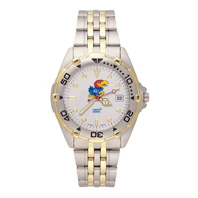 University of Kansas Jayhawk Man&#39;s All-Star Bracelet Watch UKS103