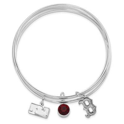 MLB Boston Red Sox Red Crystal Slip On Charm Triple Bracelet Set RSOTBB-MLB, MPN: RSOTBB-MLB, 63440…