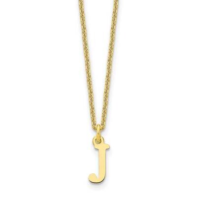Cutout Letter J Initial Necklace 10k Gold 10XNA727Y/J, MPN: 10XNA727Y/J,