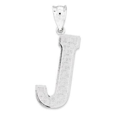 Initial J Charm Sterling Silver QC2766J, MPN: QC2766J, 883957906805