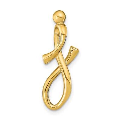 Letter J Initial Slide 14k Gold Polished K6425J, MPN: K6425J, 63721809994