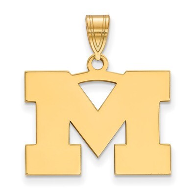 Michigan University of Medium Pendant 14k Yellow Gold 4Y003UM, MPN: 4Y003UM, 886774861449