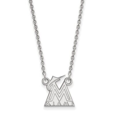 Miami Marlins Small Pendant with Necklace Sterling Silver SS008MIN-18, MPN: SS008MIN-18, 8867746254…