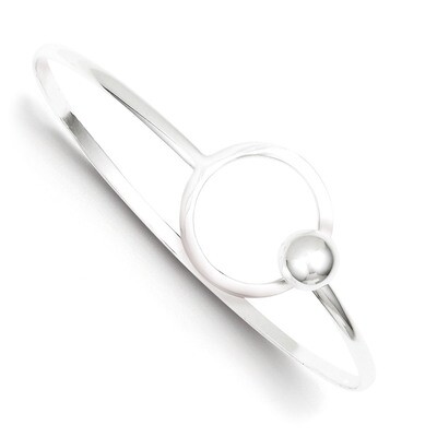 Circle Bangle Bracelet Sterling Silver QB410, MPN: QB410, 883957903668