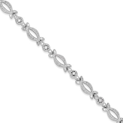 Bracelet Sterling Silver Diamond QX534CZ, MPN: QX534CZ, 883957262017