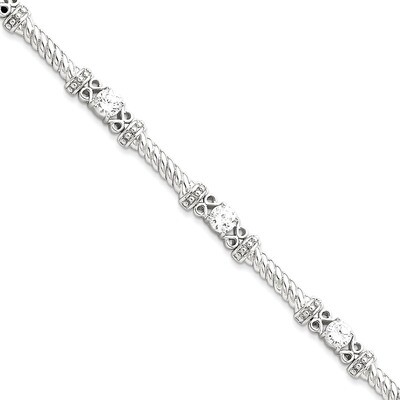 Bracelet Sterling Silver Diamond QX361CZ, MPN: QX361CZ, 191101285899