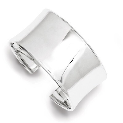 30mm Cuff Bangle Bracelet Sterling Silver QB336, MPN: QB336, 191101641480