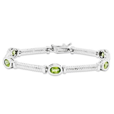 Peridot Bracelet Sterling Silver QX612PE, MPN: QX612PE, 883957216386