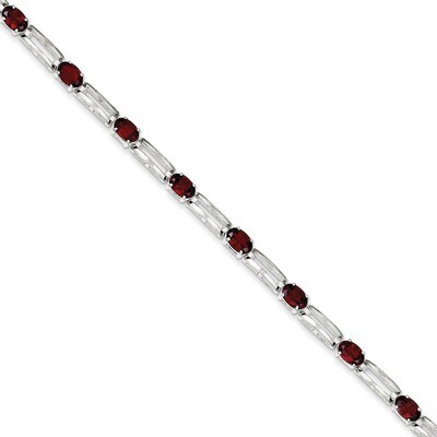 Garnet Bracelet Sterling Silver QX180GA, MPN: QX180GA, 815479015406
