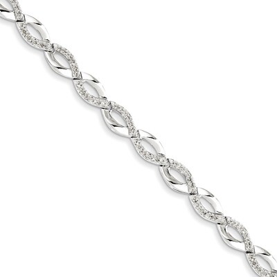 Bracelet Sterling Silver Diamond QDX1146, MPN: QDX1146, 818050013884