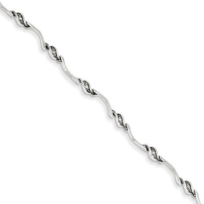 Bracelet Sterling Silver Diamond QDX104, MPN: QDX104, 813455011190
