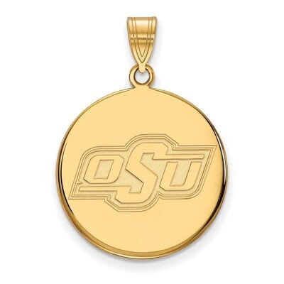 Oklahoma State University Large Disc Pendant Gold-plated Silver GP040OKS, MPN: GP040OKS, 8867749408…
