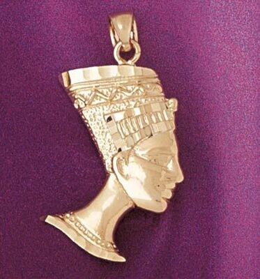 Dazzlers Jewelry Egyptian Cleopatra Pendant Necklace Charm Bracelet in Yellow, White or Rose Gold 4…