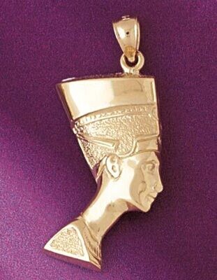 Dazzlers Jewelry Egyptian Cleopatra Pendant Necklace Charm Bracelet in Yellow, White or Rose Gold 4…