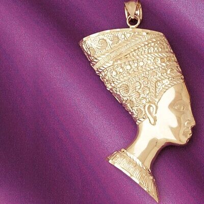 Dazzlers Jewelry Egyptian Cleopatra Pendant Necklace Charm Bracelet in Yellow, White or Rose Gold 4…