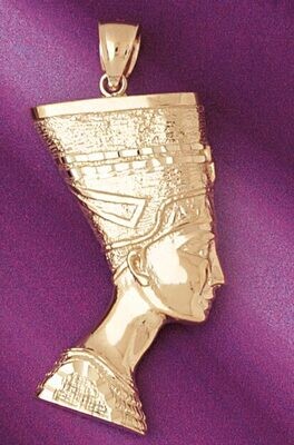 Dazzlers Jewelry Egyptian Cleopatra Pendant Necklace Charm Bracelet in Yellow, White or Rose Gold 4…