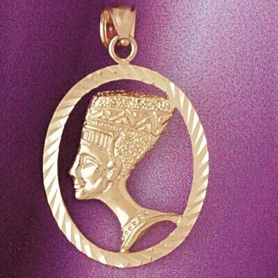 Dazzlers Jewelry Egyptian Cleopatra Pendant Necklace Charm Bracelet in Yellow, White or Rose Gold 4…