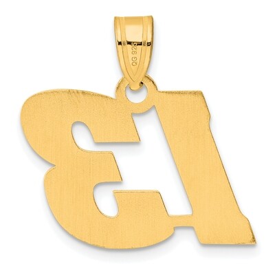 Block Number 13 Pendant 14k Gold Polished BN13, MPN: BN13, 196904079492