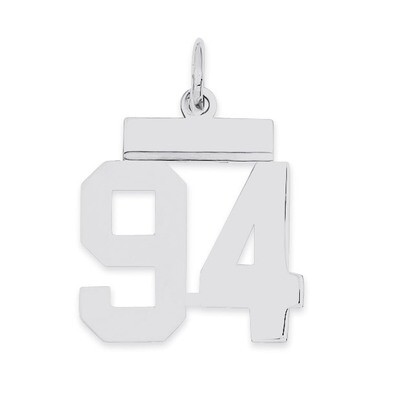 Pendant Number 94 Polished Sterling Silver Small QSS94, MPN: QSS94, 883957102399