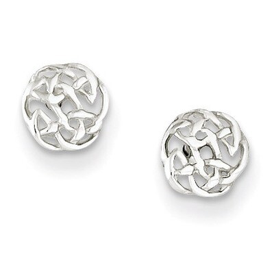 Celtic Knot Post Earrings Sterling Silver Polished QE6871, MPN: QE6871, 883957577623