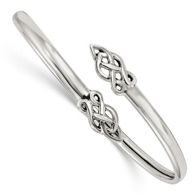 Celtic Flexible Bangle Bracelet Sterling Silver QB1148, MPN: QB1148, 886774108926