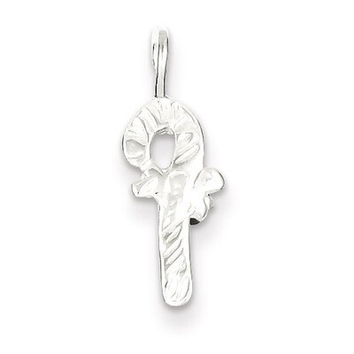 Candy Cane Charm Sterling Silver QC195, MPN: QC195, 883957905761