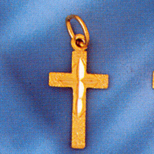 Dazzlers Jewelry Cross Pendant Necklace Charm Bracelet in Yellow, White or Rose Gold 8320, MPN: DZ-…