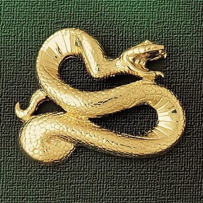 Dazzlers Jewelry Snake Pendant Necklace Charm Bracelet in Yellow, White or Rose Gold 2409, MPN: DZ-…