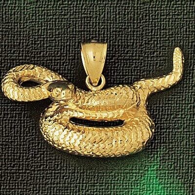 Dazzlers Jewelry Snake Pendant Necklace Charm Bracelet in Yellow, White or Rose Gold 2410, MPN: DZ-…