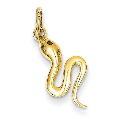 Snake Charm 14k Gold Solid Polished K1009, MPN: K1009, 883957865553