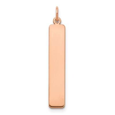 Large Vertical Blank Bar Charm Sterling Silver Rose-plated XNA1354RP, MPN: XNA1354RP,