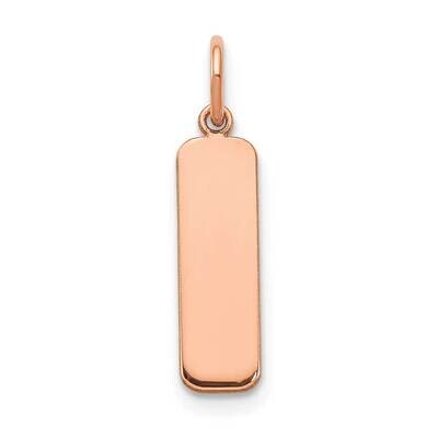 Small Vertical Blank Bar Charm Sterling Silver Rose-plated XNA1353RP, MPN: XNA1353RP,