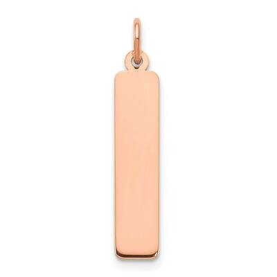 Medium Vertical Blank Bar Charm Sterling Silver Rose-plated XNA1277RP, MPN: XNA1277RP,